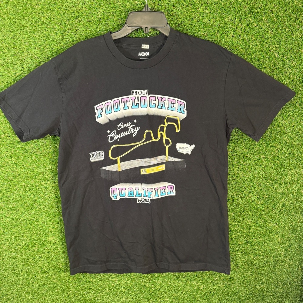 Hoka Footlocker Cross Country Qualifier T Shirt Mens Large Black Short Sleeve‎